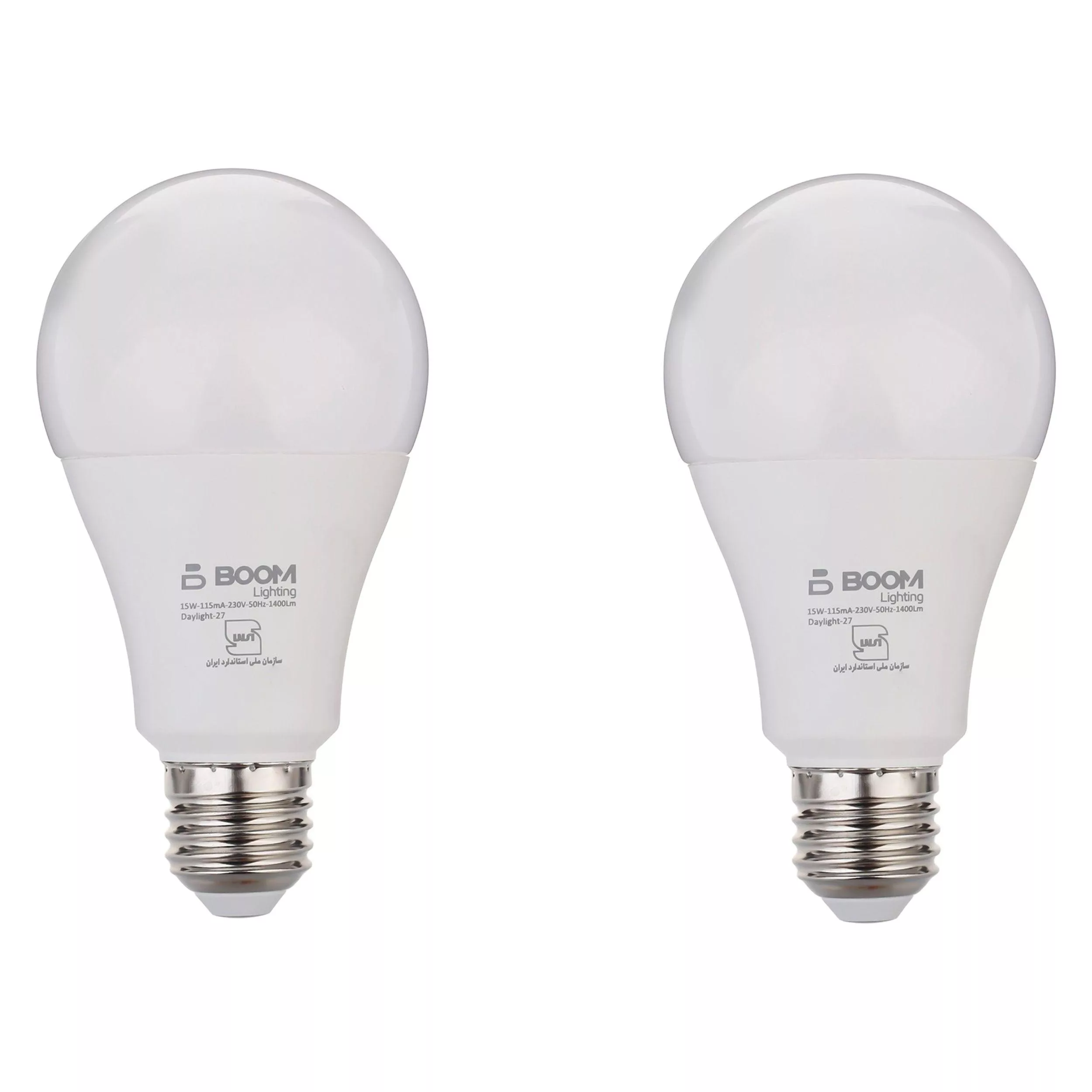 لامپ ال ای دی 15 وات بوم لایتینگ مدل حبابی پایه E27 بسته دو عددی