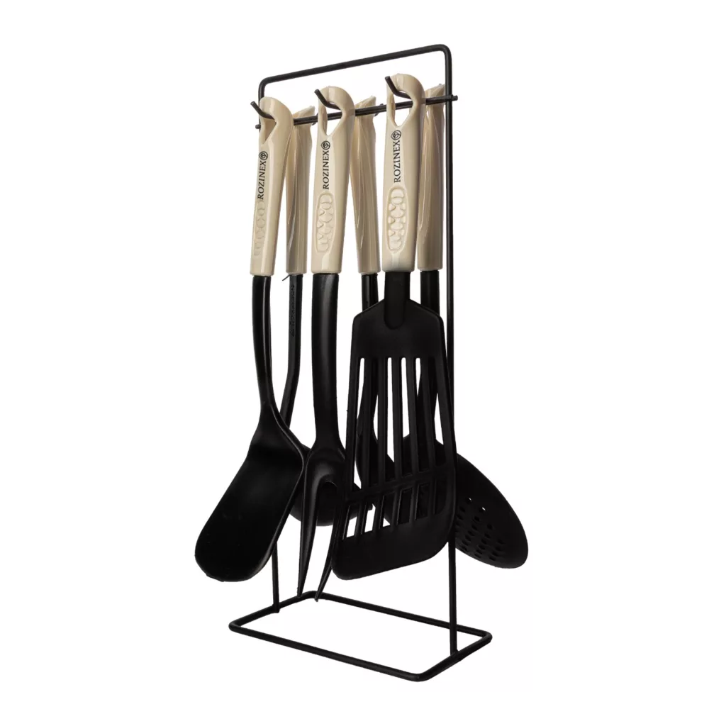 سرویس کفگیر و ملاقه 6 پارچه مدل پرایم به همراه استند