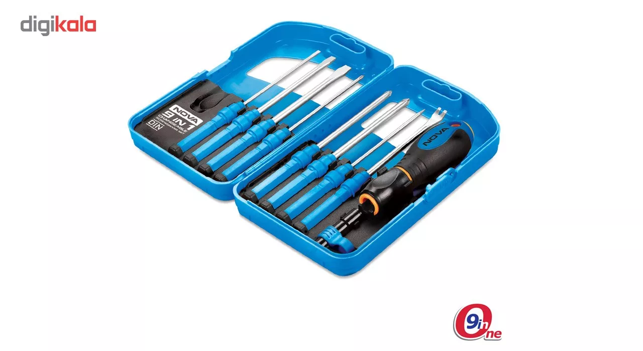 مجموعه 9 عددی پیچ گوشتی نووا مدل NTS 1341