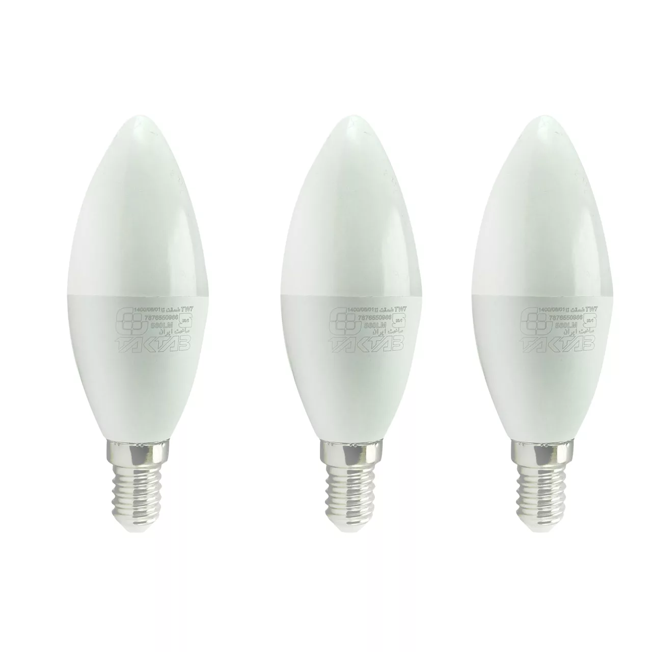 لامپ ال ای دی 7 وات تک تاب مدل TW7 پایه E14 (بسته سه عددی)