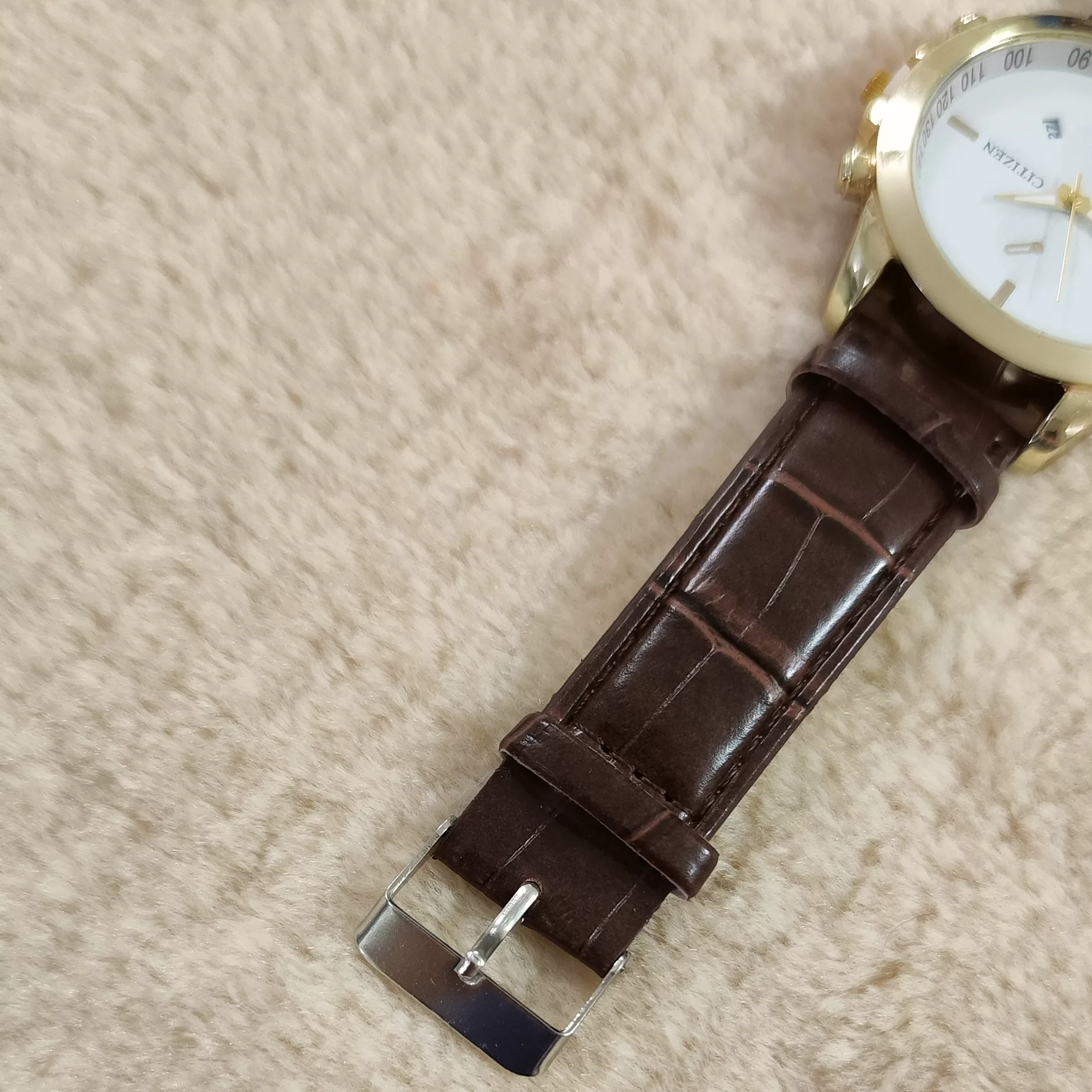 ساعت مچی عقربه‌ای مردانه مدل تک موتوره تقویم دار بند چرمی