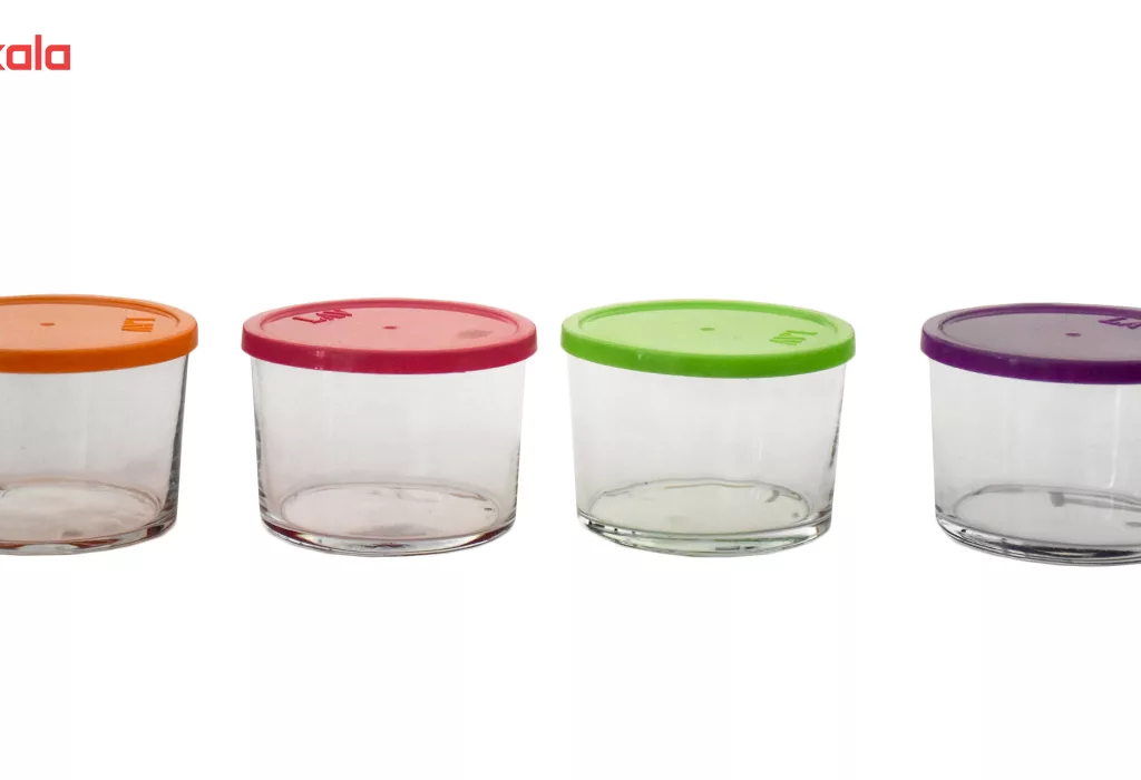 ست ظروف نگهدارنده در دار 4 پارچه پیرکس LAV کد OM01004