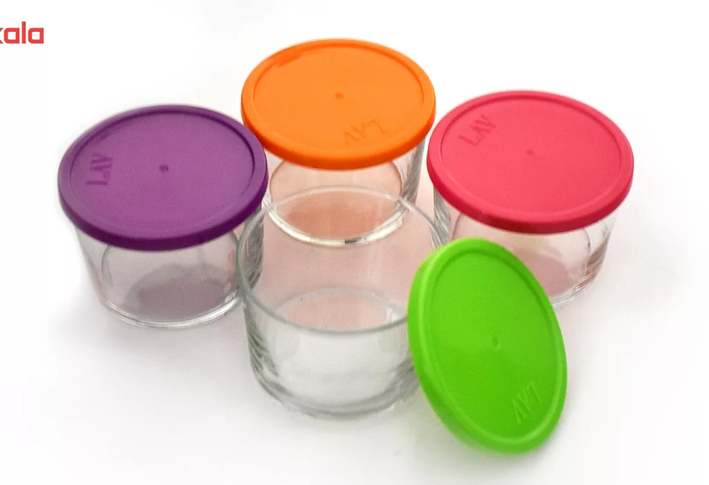 ست ظروف نگهدارنده در دار 4 پارچه پیرکس LAV کد OM01004