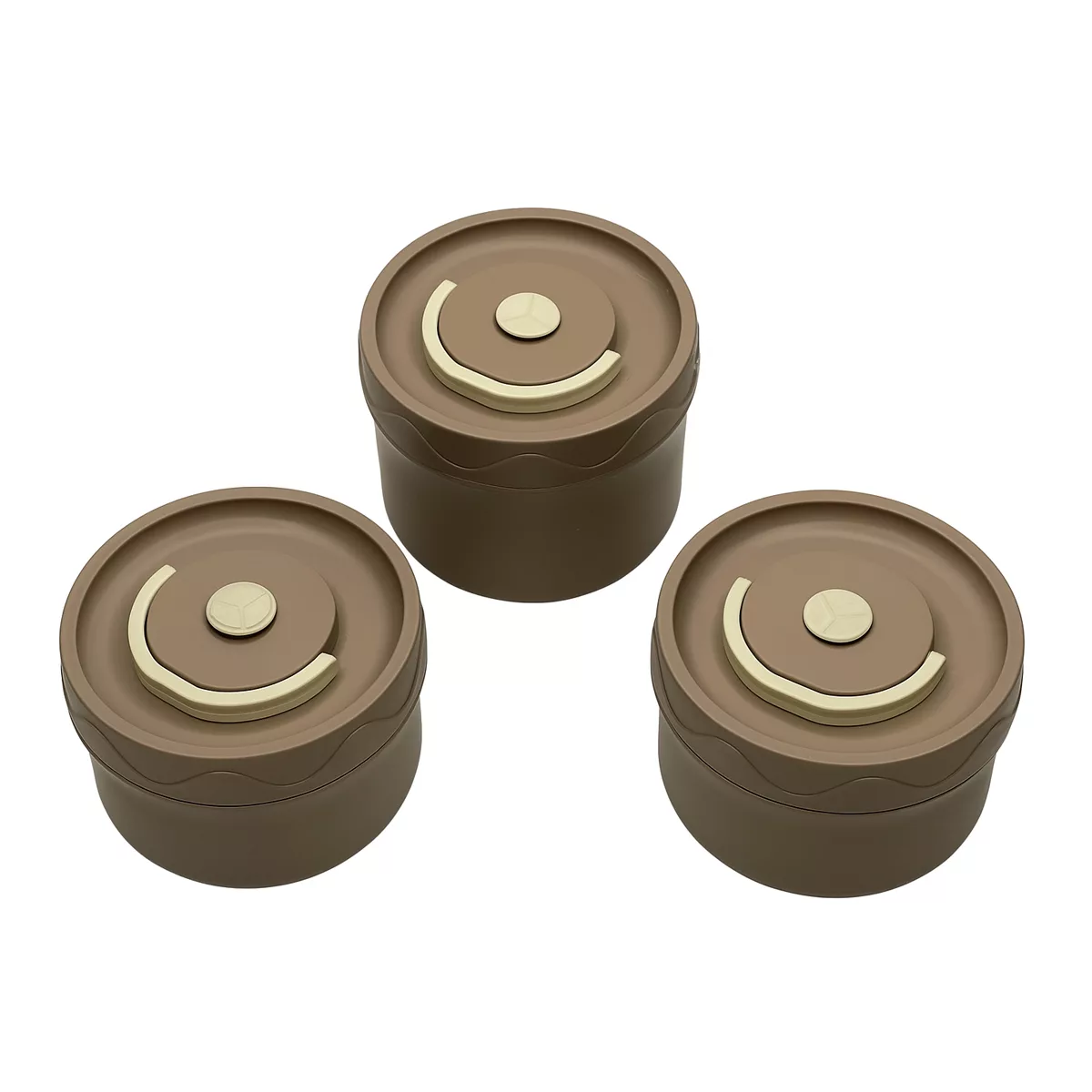 ظرف نگهدارنده غذا دلیشز فود مدل استیل کیف دار مجموعه سه عددی