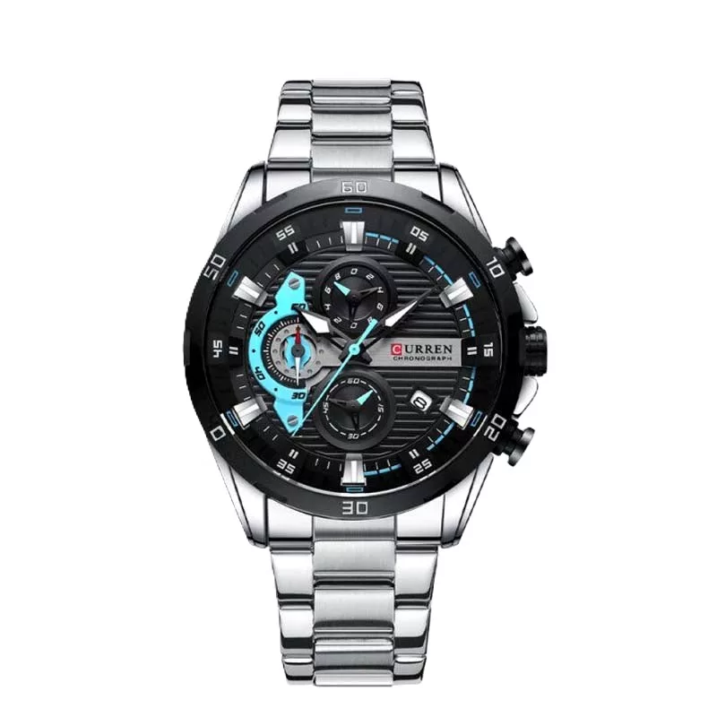 ساعت مچی عقربه‌ای مردانه کوارتز کرنوگراف کورن مدل سه موتور فعال کد 8402