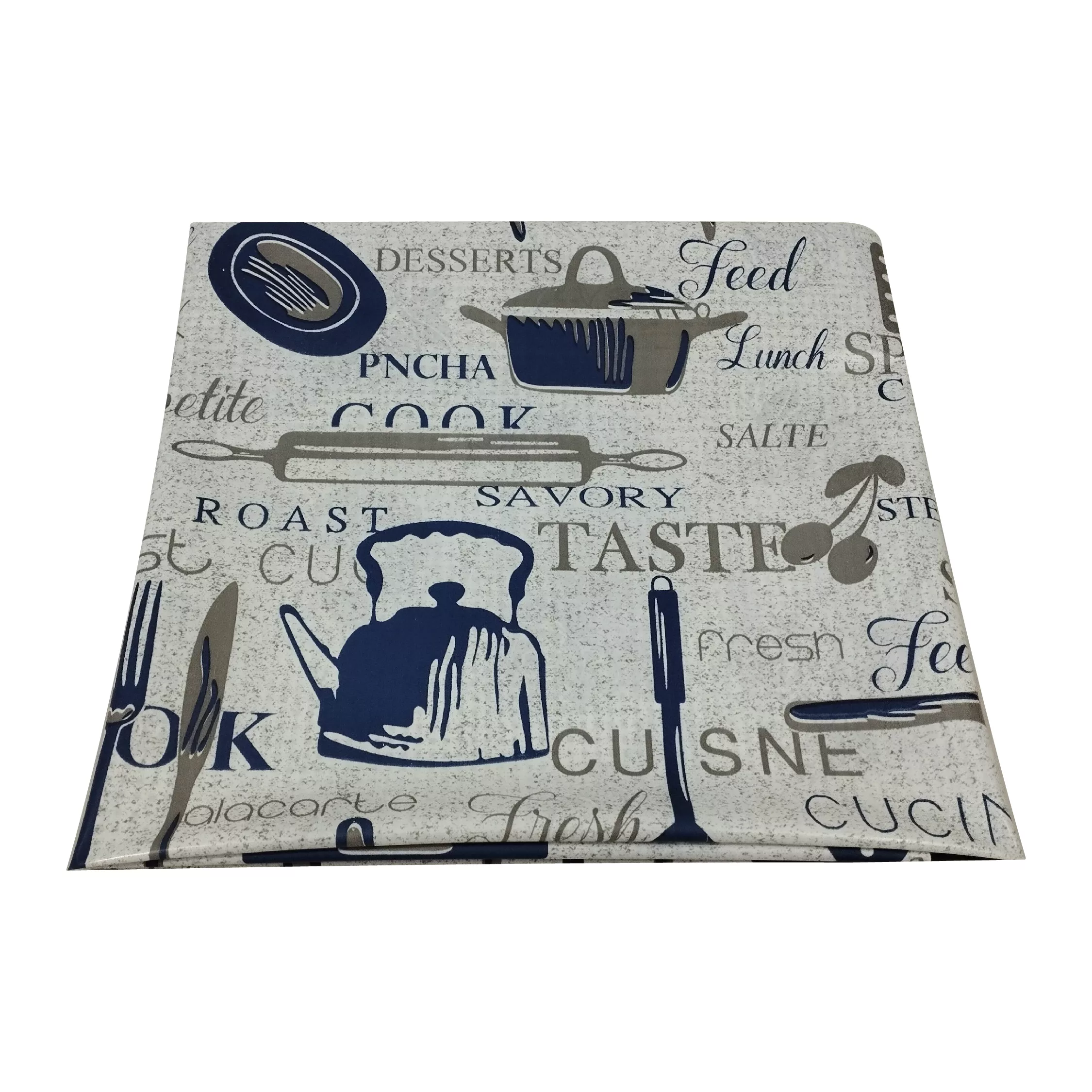 سفره 8 نفره مدل پی وی سی طرح کارد و چنگال سایز 200 × 100 سانتی متر