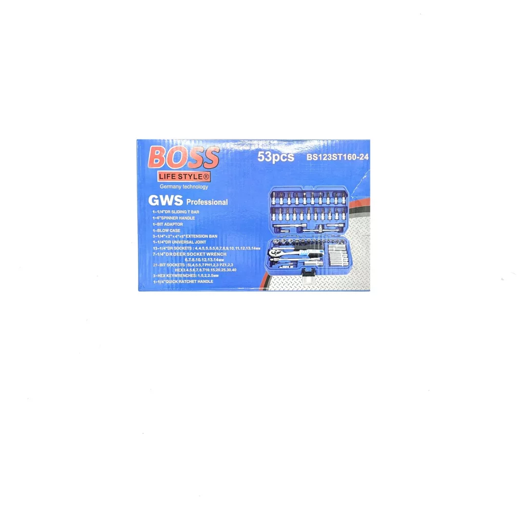 آچار بکس باس مدل BS123ST160_24 مجموعه 53 عددی