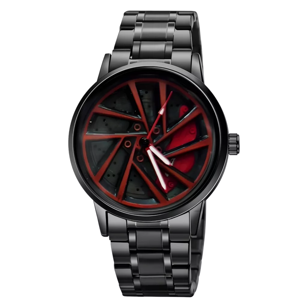 ساعت مچی عقربه‌ای کوارتز مردانه مدل اسپرت صفحه رینگ چرخان کد E