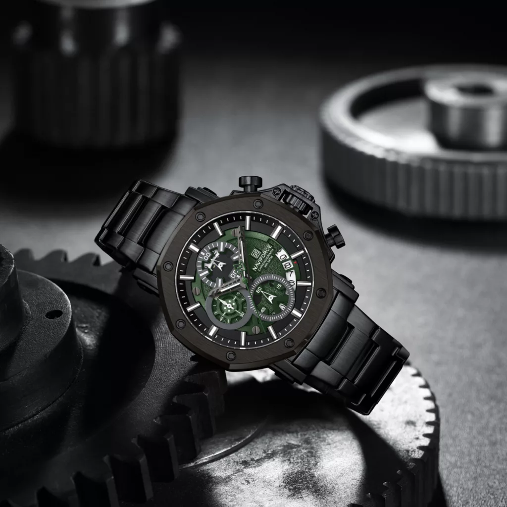 ساعت مچی عقربه‌ای کوارتز مردانه نیوی فورس مدل سه موتوره کد NF8065BS