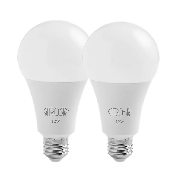 لامپ ال ای دی 12 وات آتروسا مدل حبابی پایه E27 مجموعه 2 عددی