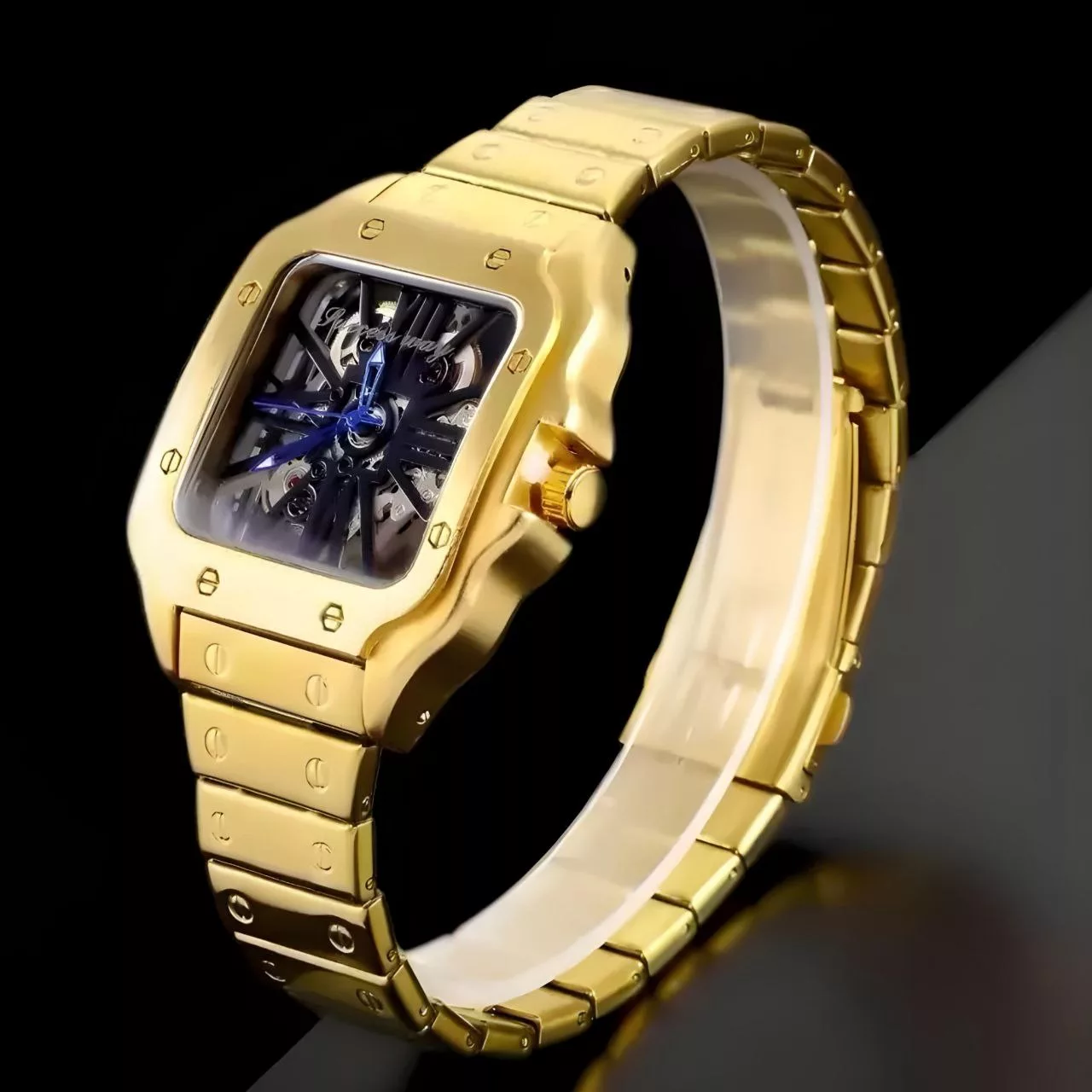 ساعت مچی عقربه‌ای کوارتز مردانه مدل پشت شیشه ای کد 02