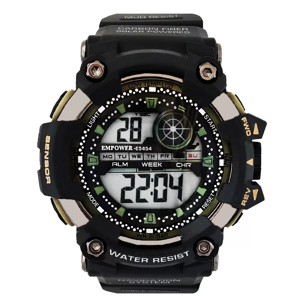 ساعت مچی دیجیتال مردانه امپاور مدل اسپرت ضدآب استخری چراغدار SPORT کد 64