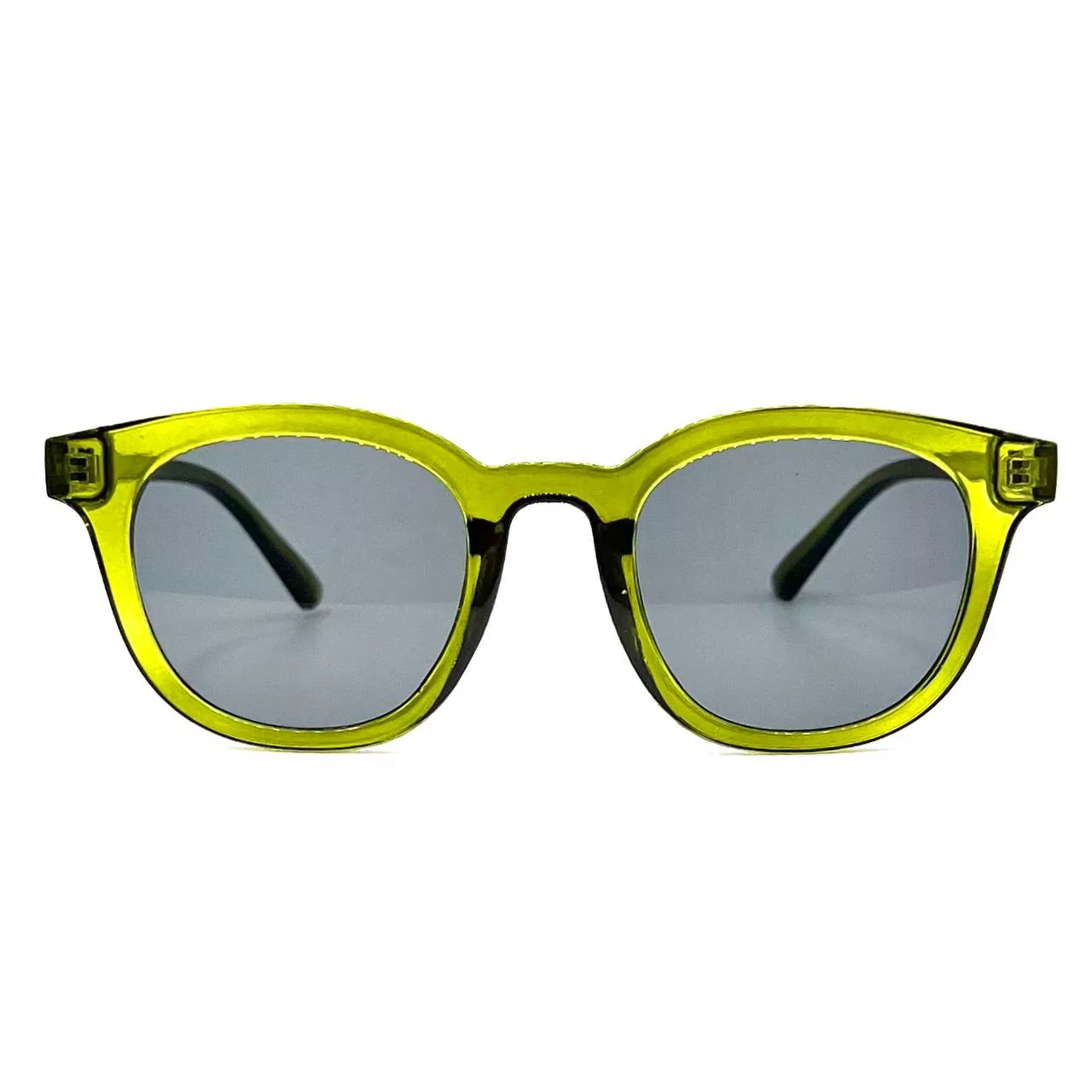 عینک آفتابی مدل گرد دسته کائوچو کریستال کد GNTL-GRN