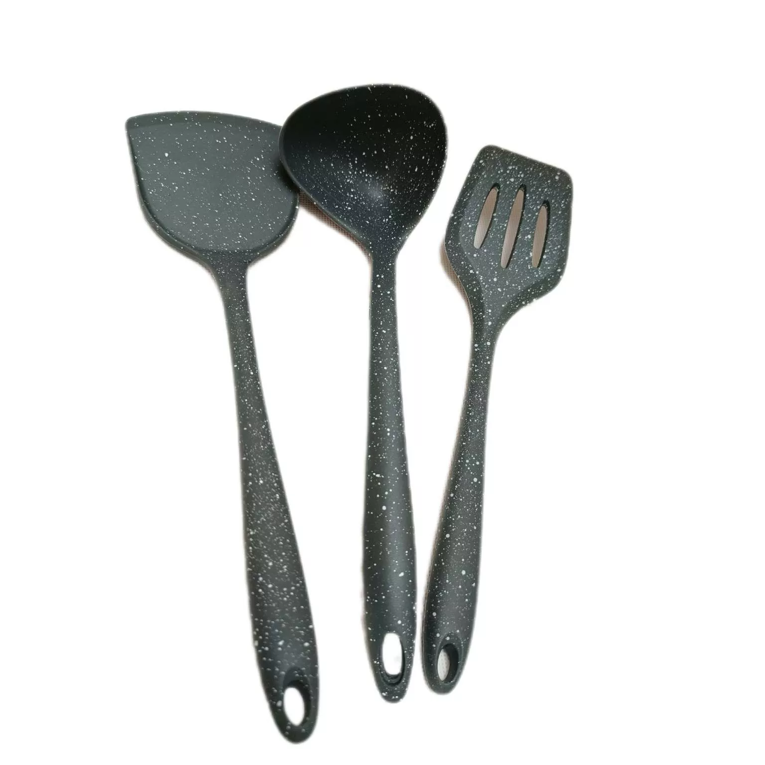 سرویس کفگیر و ملاقه 3 پارچه مدل سیلیکونی کهکشانی کد U003