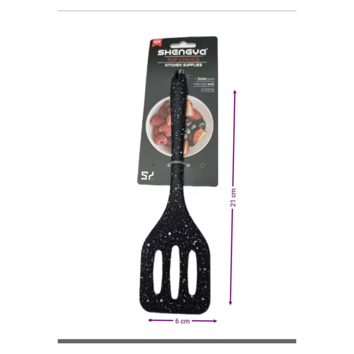 سرویس کفگیر و ملاقه 6 پارچه شنگیا مدل سیلیکونی کهکشانی شیار دار طرح مینیاتوری