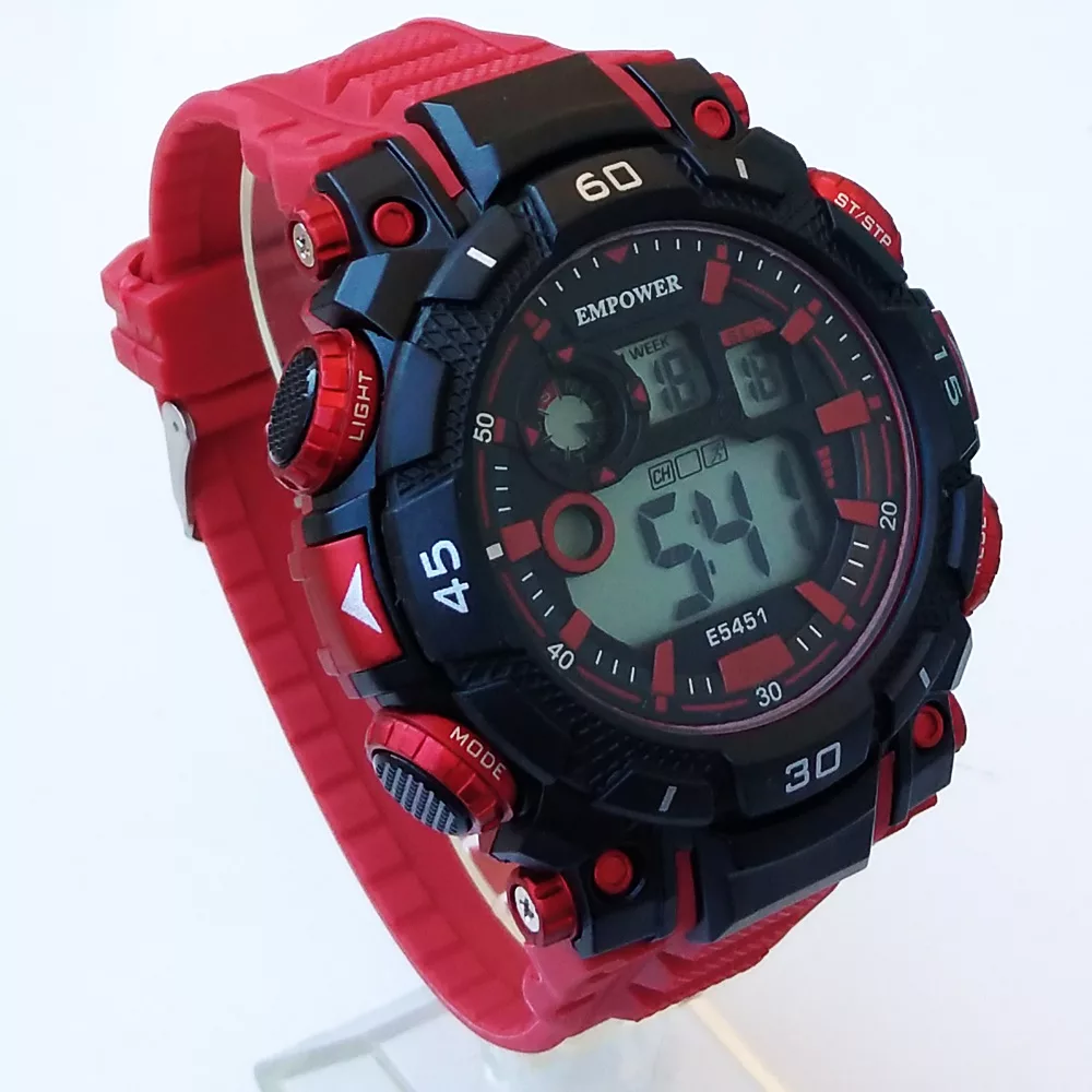 ساعت مچی دیجیتال مردانه امپاور مدل اسپرت ضدآب استخری چراغدارSPORT کد 75