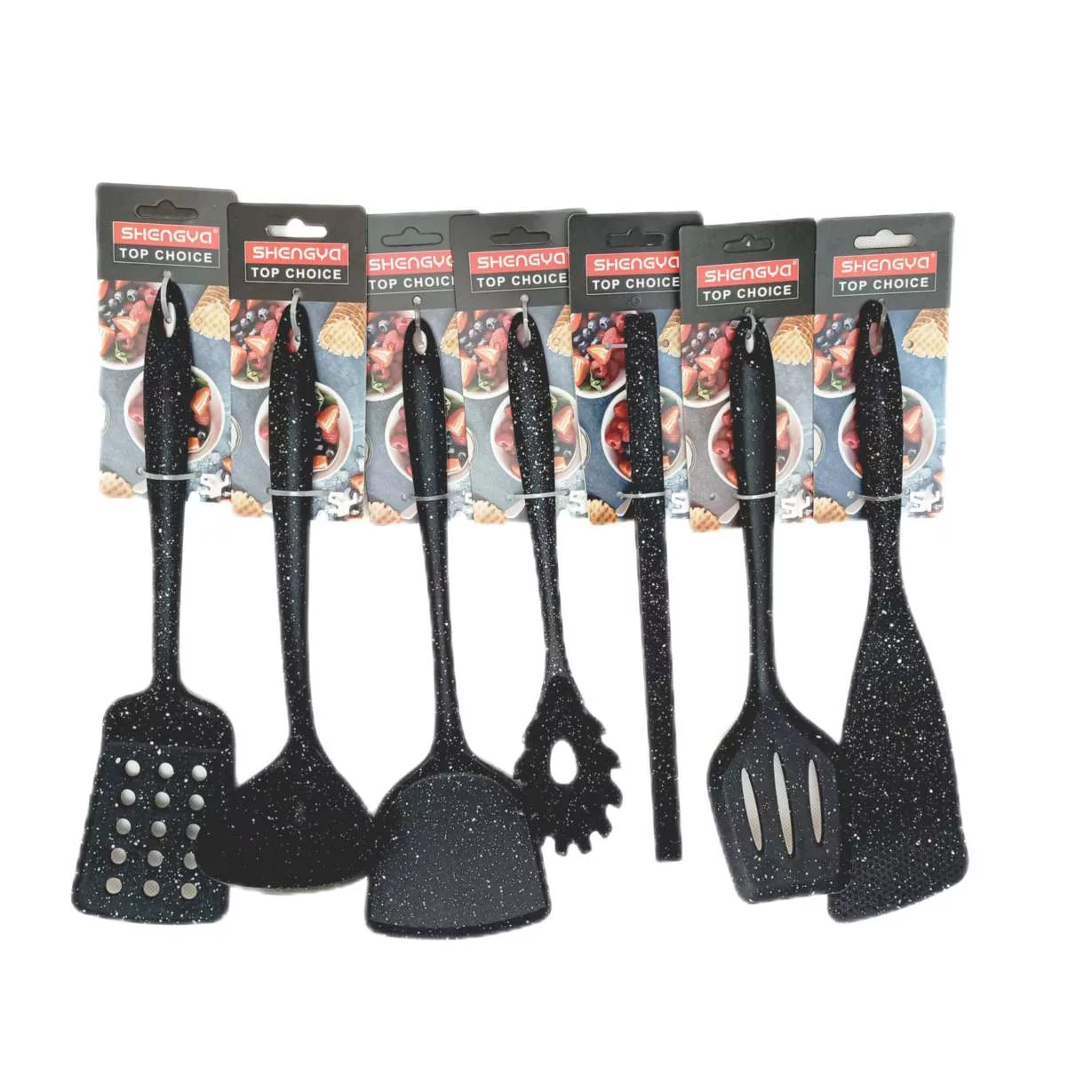 سرویس کفگیر و ملاقه 7 پارچه شنگیا مدل سیلیکونی کد 0007 سرویس کفگیر و ملاقه 7 پارچه شنگیا مدل سیلیکونی کد 0007