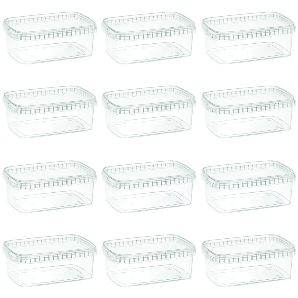ظرف نگهدارنده طب پلاستیک مدل 1200C بسته 12 عددی