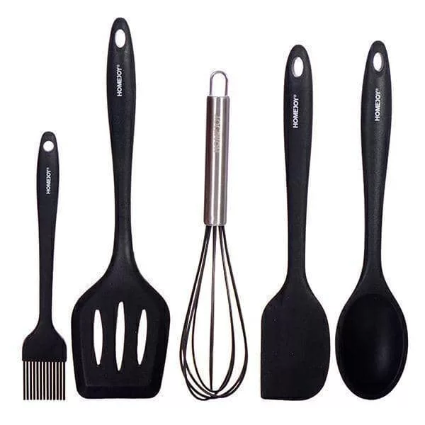 سرویس کفگیر و ملاقه 5 پارچه هوم جوی مدل سلیکونی