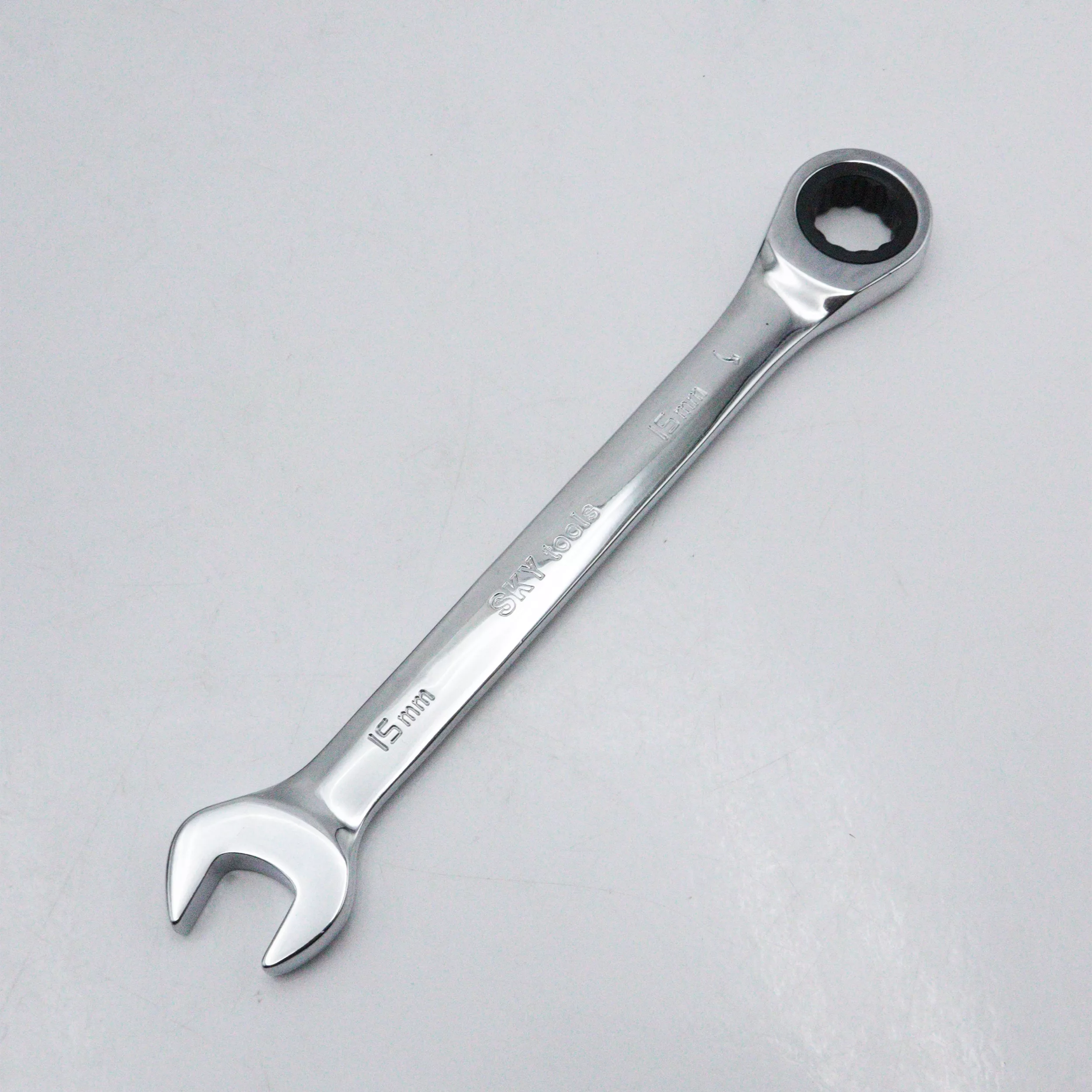 آچار یکسر تخت و یکسر رینگی اسکای جغجغه ای مدل YP-SIZE015 سایز 15 میلی متر