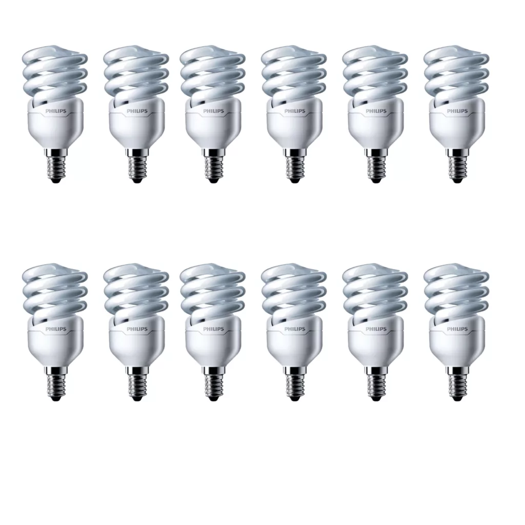 لامپ کم مصرف 12 وات مدل تمام پیچ پایه E14 بسته 12 عددی