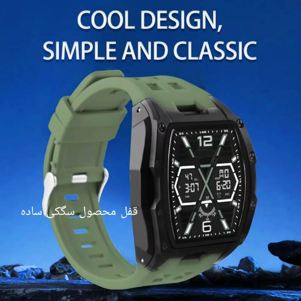 ساعت مچی دیجیتال مدل تک زمانه بند پیو کرنوگراف آب استخری کد ۱.۵