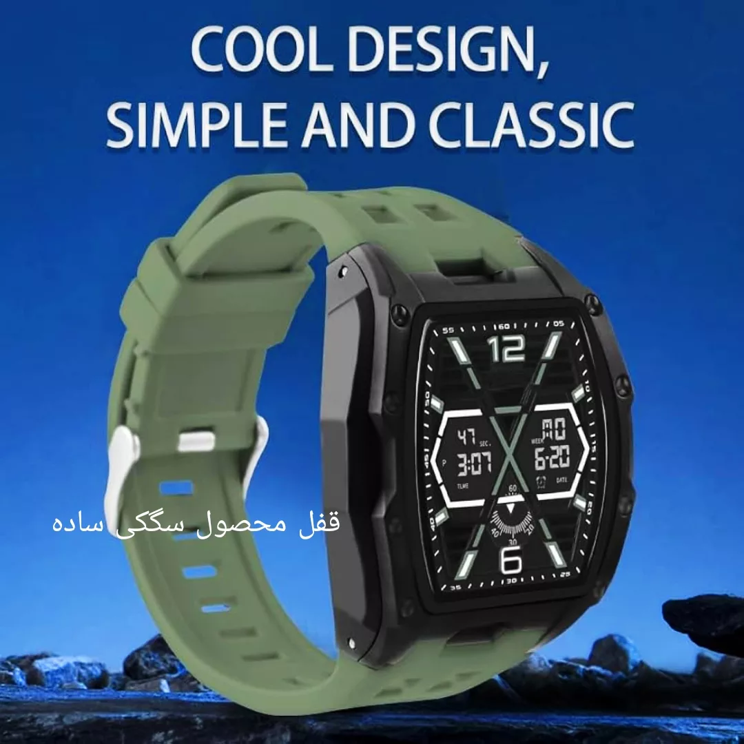 ساعت مچی دیجیتال مدل تک زمانه بند پیو کرنوگراف آب استخری کد ۱.۵