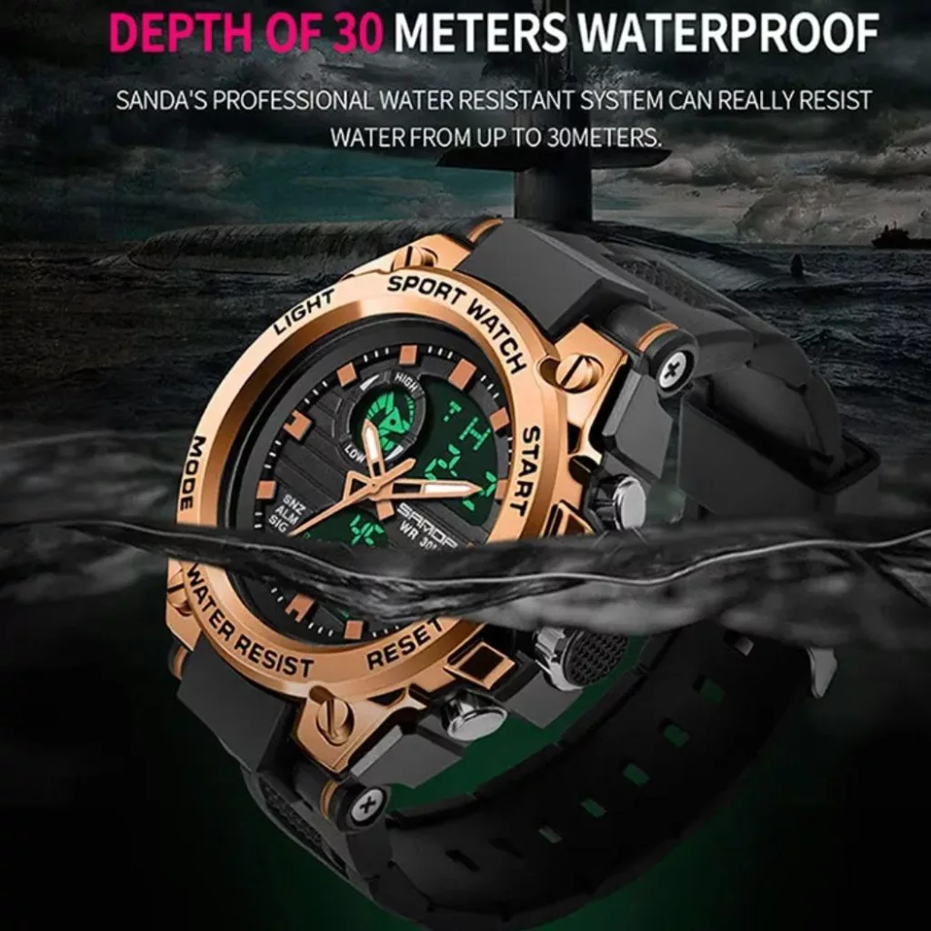 ساعت مچی دیجیتال مردانه مدل دوزمانه098