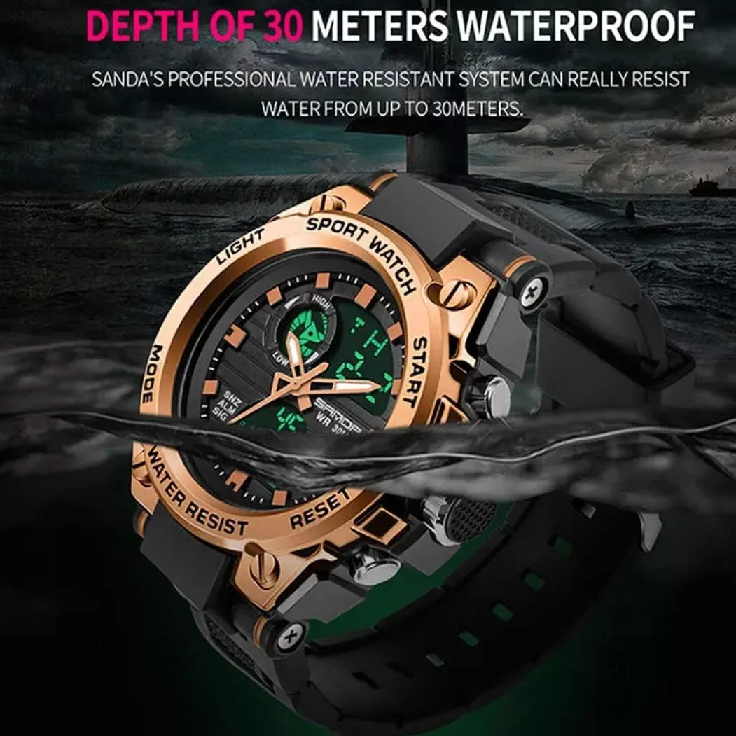 ساعت مچی دیجیتال مردانه مدل دوزمانه098