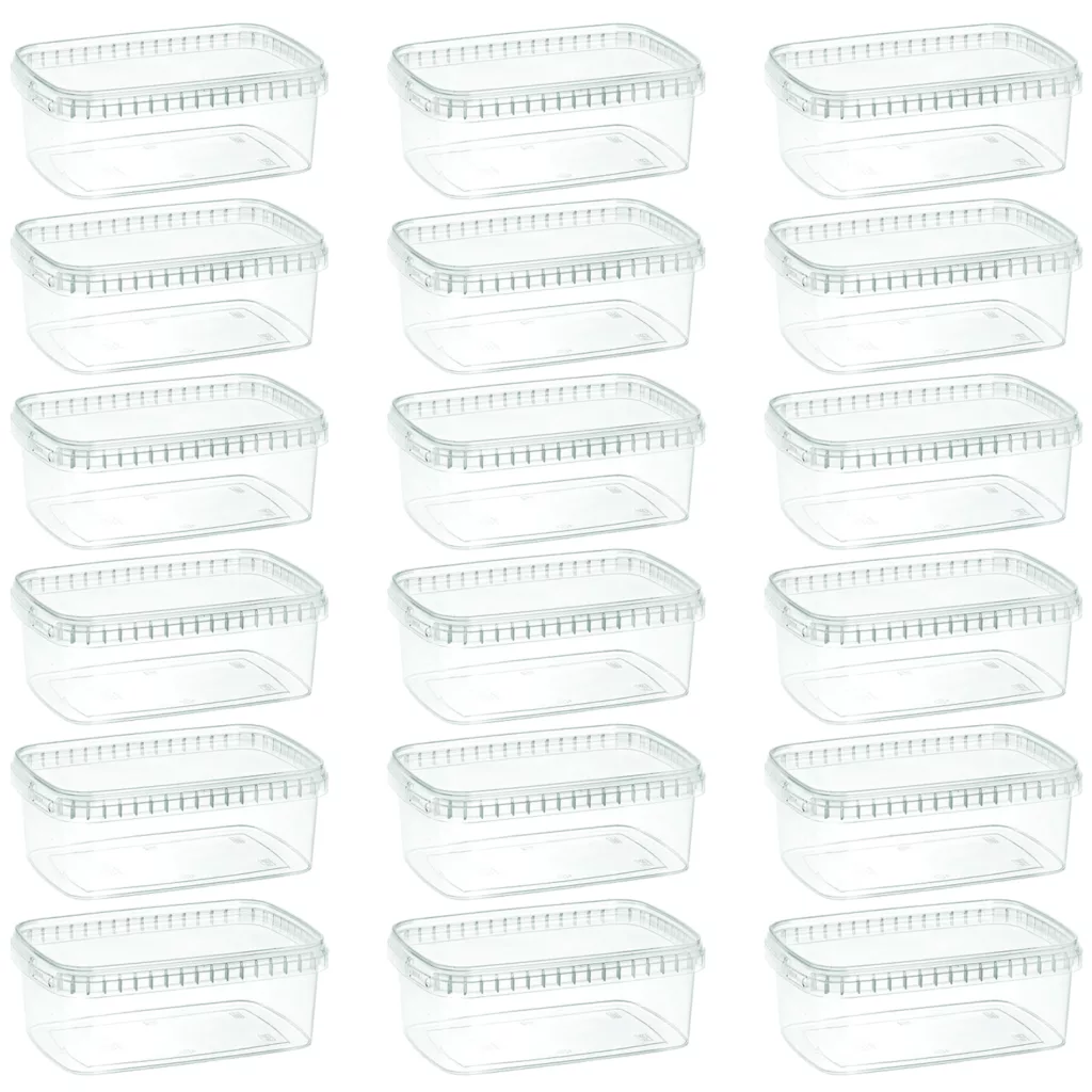 ظرف نگهدارنده طب پلاستیک مدل 1000C بسته 18 عددی