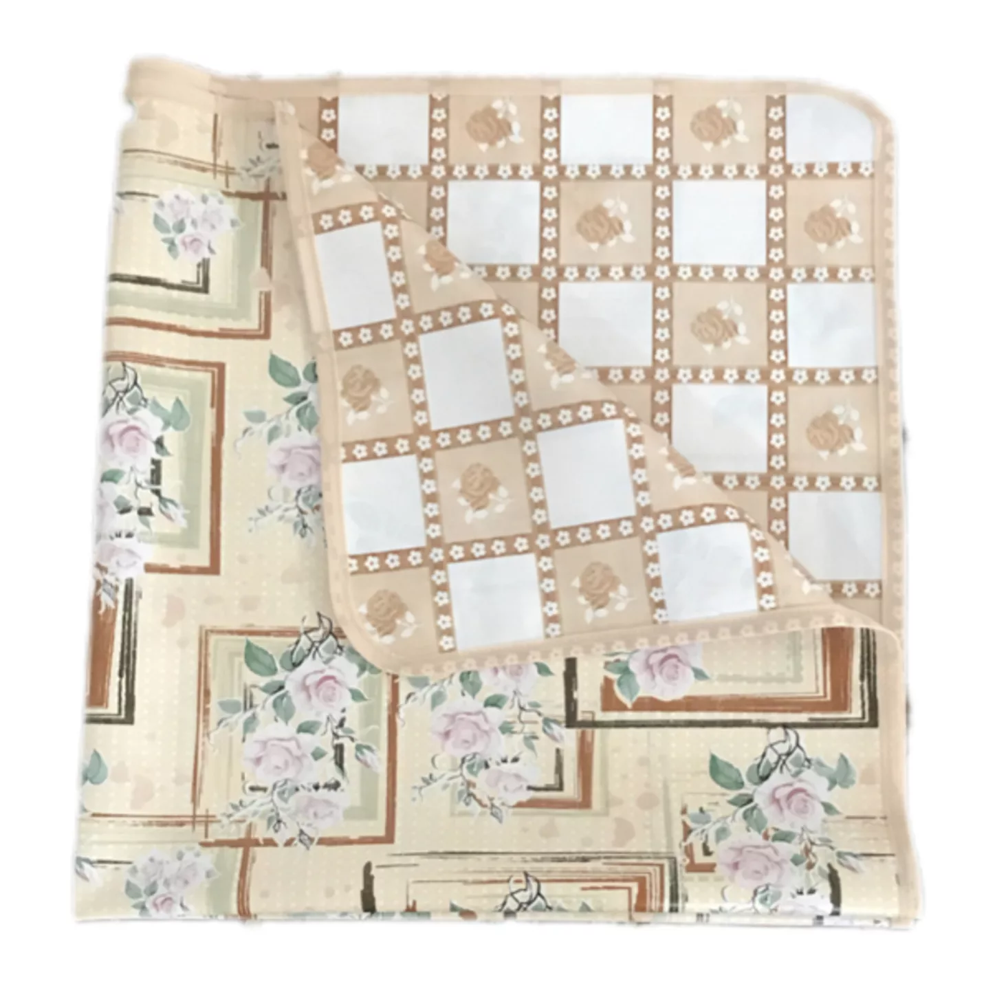 سفره 18 نفره مدل آوا طرح 2 رو سایز 400×140 سانتی متر کد 05