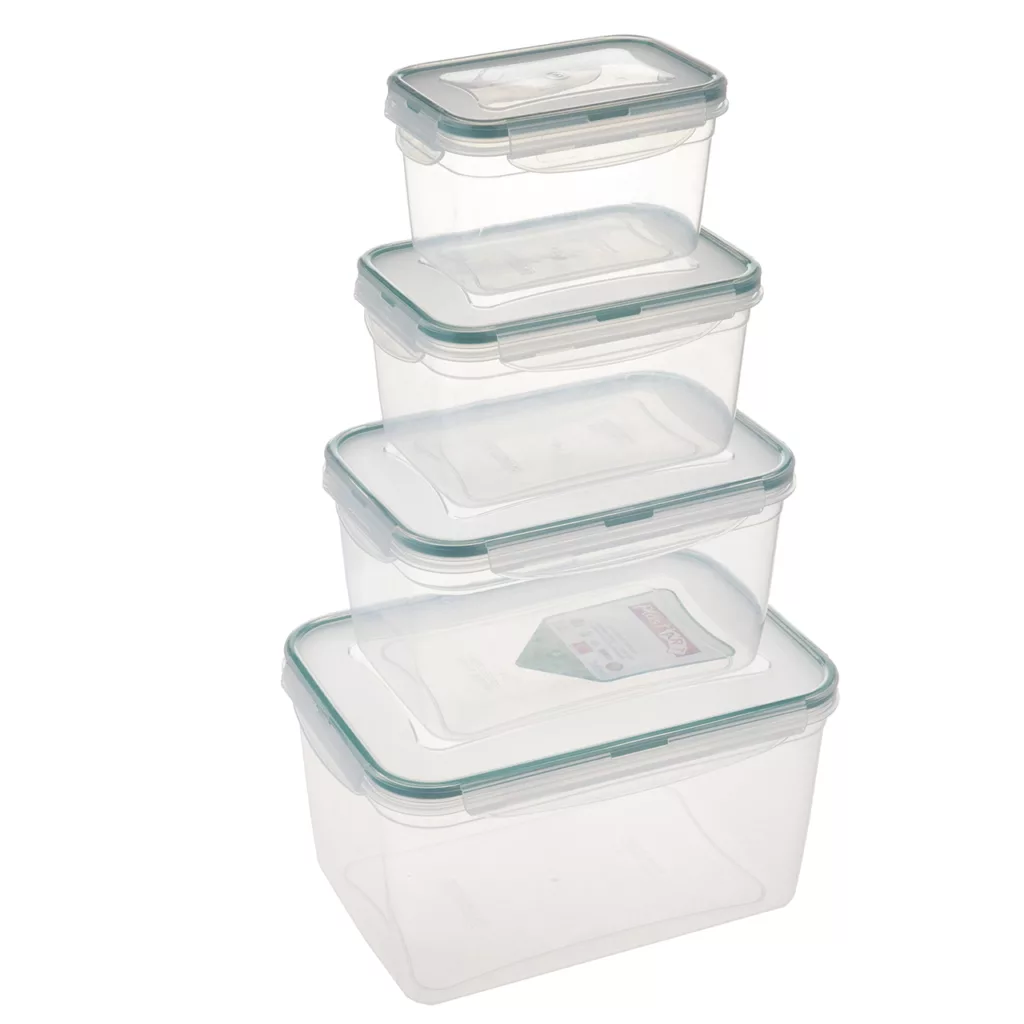 ست ظرف نگهدارنده 4 پارچه ایراک پلاستیک مدل LC355