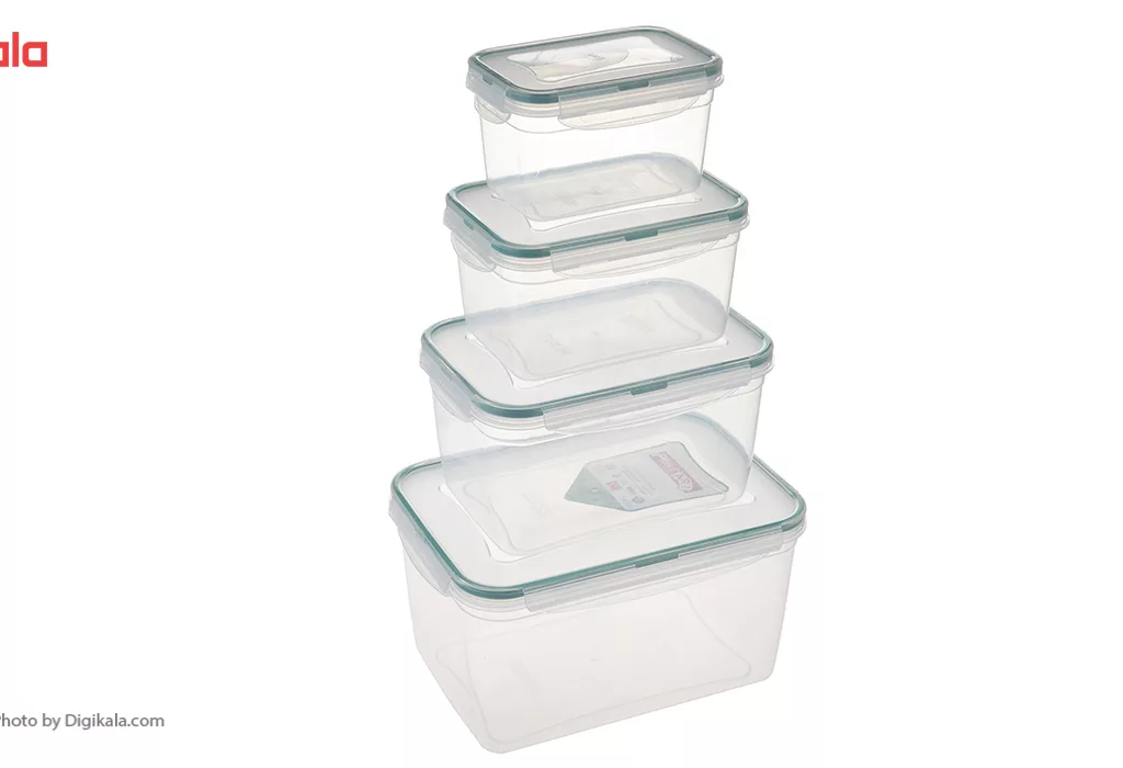 ست ظرف نگهدارنده 4 پارچه ایراک پلاستیک مدل LC355