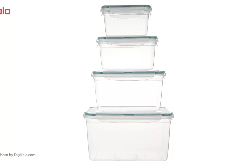 ست ظرف نگهدارنده 4 پارچه ایراک پلاستیک مدل LC355