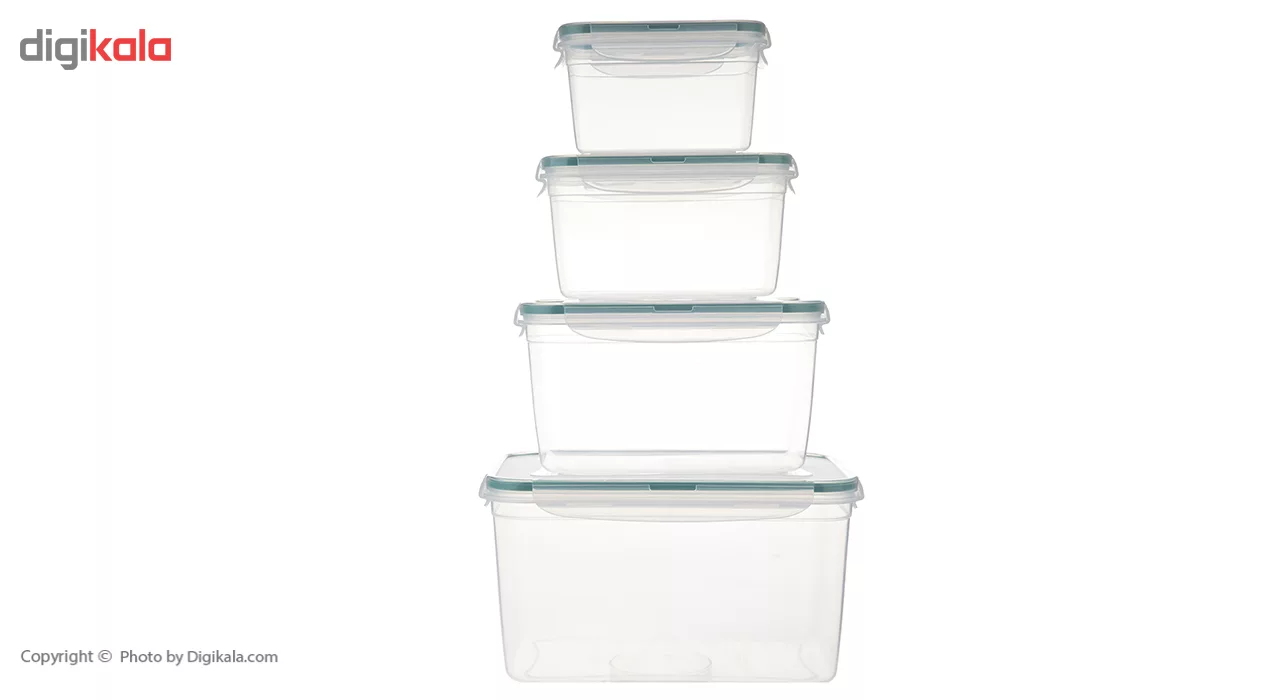 ست ظرف نگهدارنده 4 پارچه ایراک پلاستیک مدل LC355