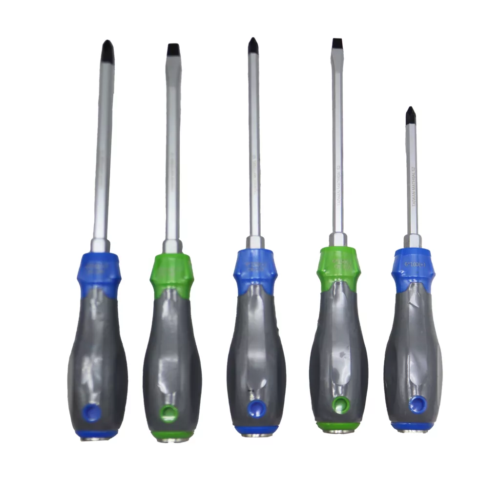 پیچ گوشتی چهارسو و دو سو کراسمن مدل ضربه خور کد YP-CR-149 S2 مجموعه 5 عددی