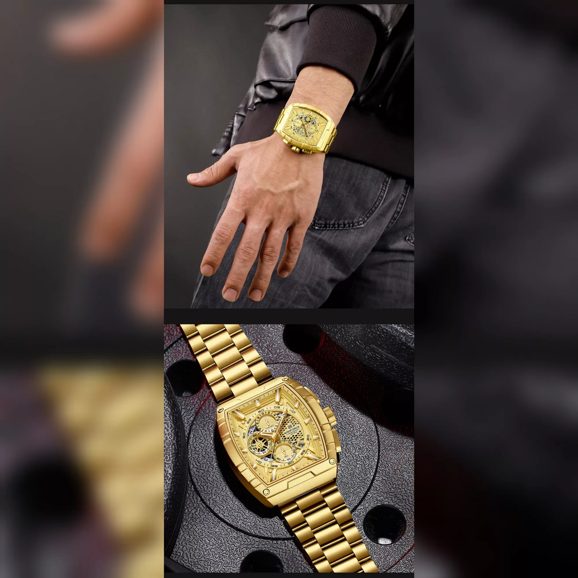 ساعت مچی عقربه‌ای کوارتز مردانه نیوی فورس مدل کرنوگراف NF8066