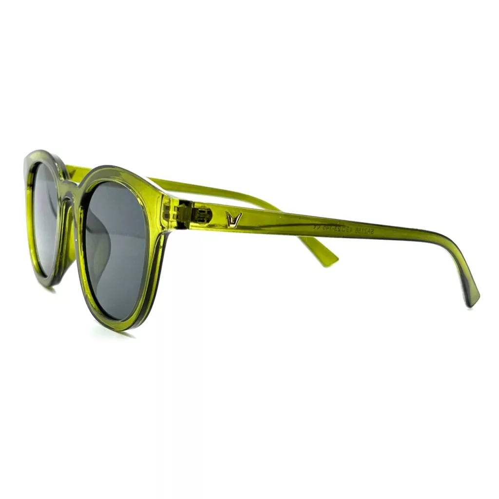 عینک آفتابی مدل گرد دسته کائوچو کریستال کد GNTL-GRN