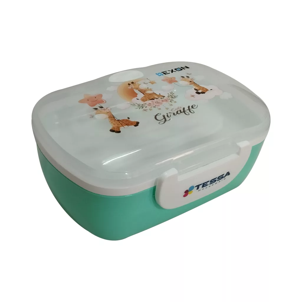 ظرف غذا کودک تسا مدل دوطبقه طرح زرافه