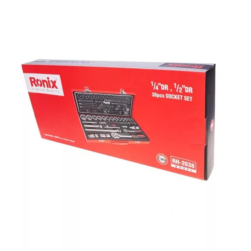مجموعه 27 عددی آچار بکس و سری بکس رونیکس مدل RON-2638