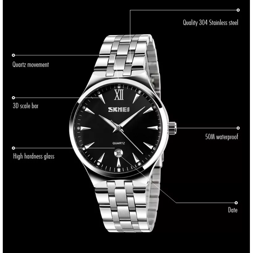 ساعت مچی عقربه‌ای مردانه اسکمی مدل 9071BK-B