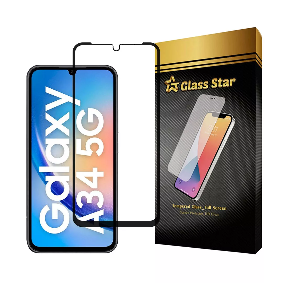 محافظ صفحه نمایش گلس استار مدل FULSLGS مناسب برای گوشی موبایل سامسونگ  Galaxy A34