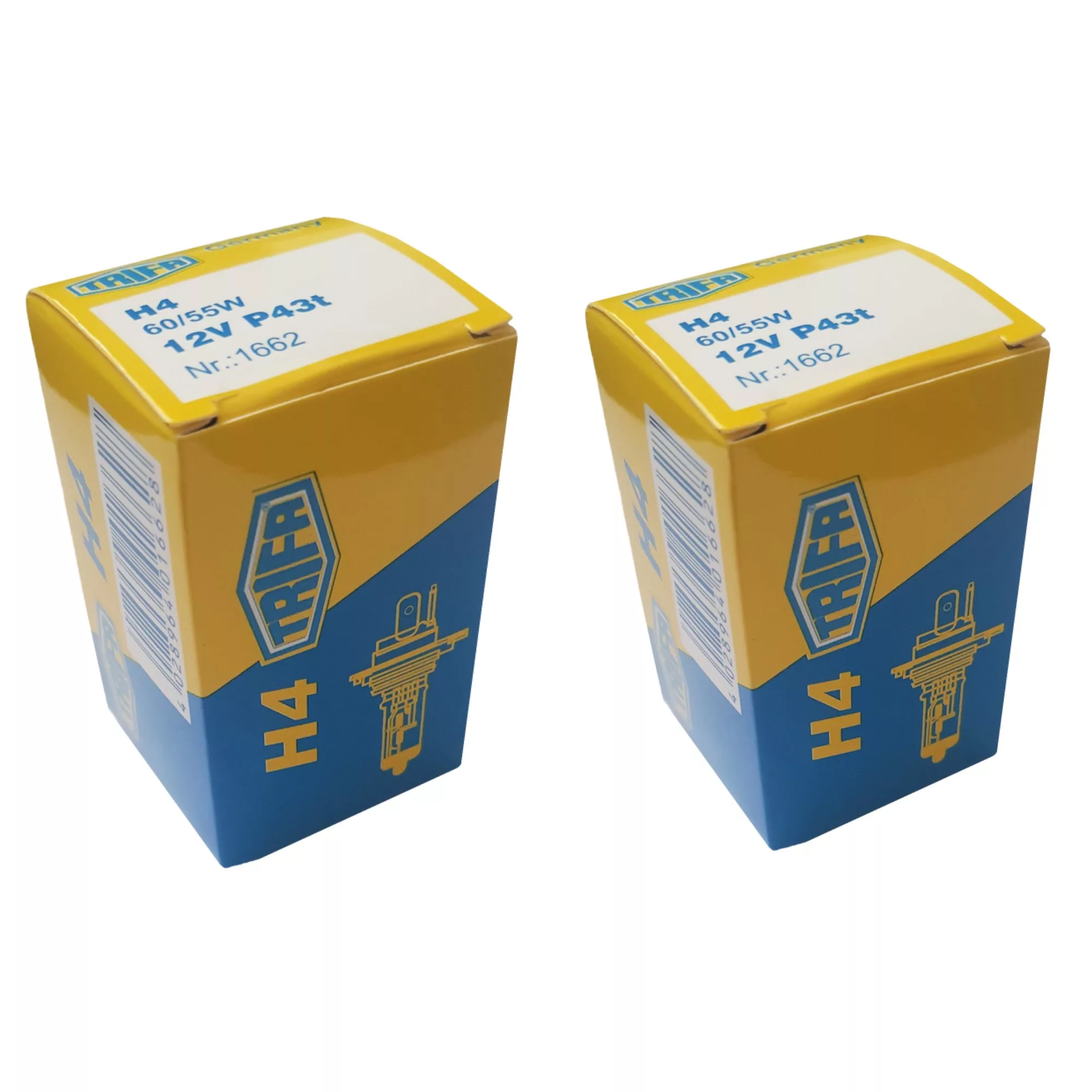 لامپ خودرو دوحالته تریفا مدل 55w پایه H4 بسته 2 عددی