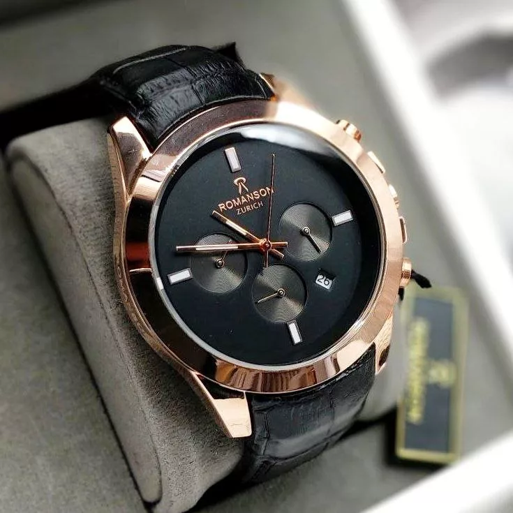 ساعت مچی عقربهای مردانه رومانسون مدل کورنوگراف سه موتور فعال کد 01