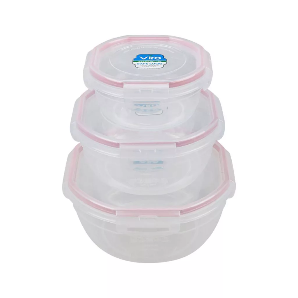 ظرف نگهدارنده  ویرو پلاستیک مدل 306 مجموعه 3 عددی