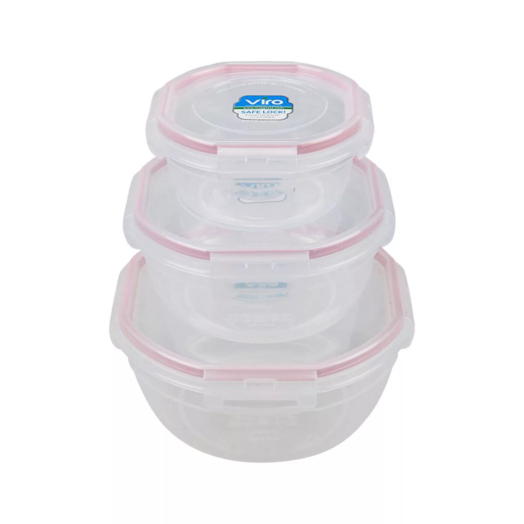 ظرف نگهدارنده  ویرو پلاستیک مدل 306 مجموعه 3 عددی