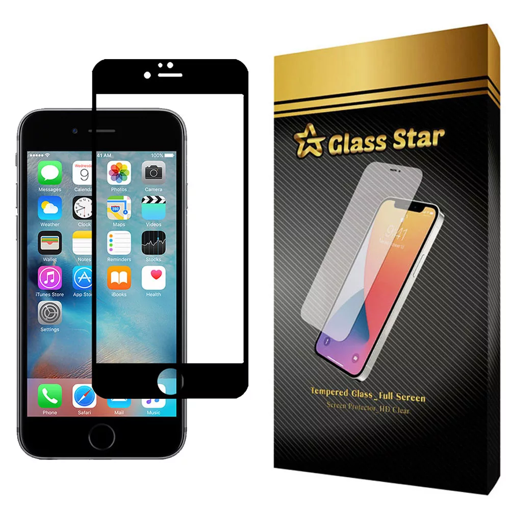 محافظ صفحه نمایش گلس استار مدل FUL مناسب برای گوشی موبایل اپل iPhone 6s