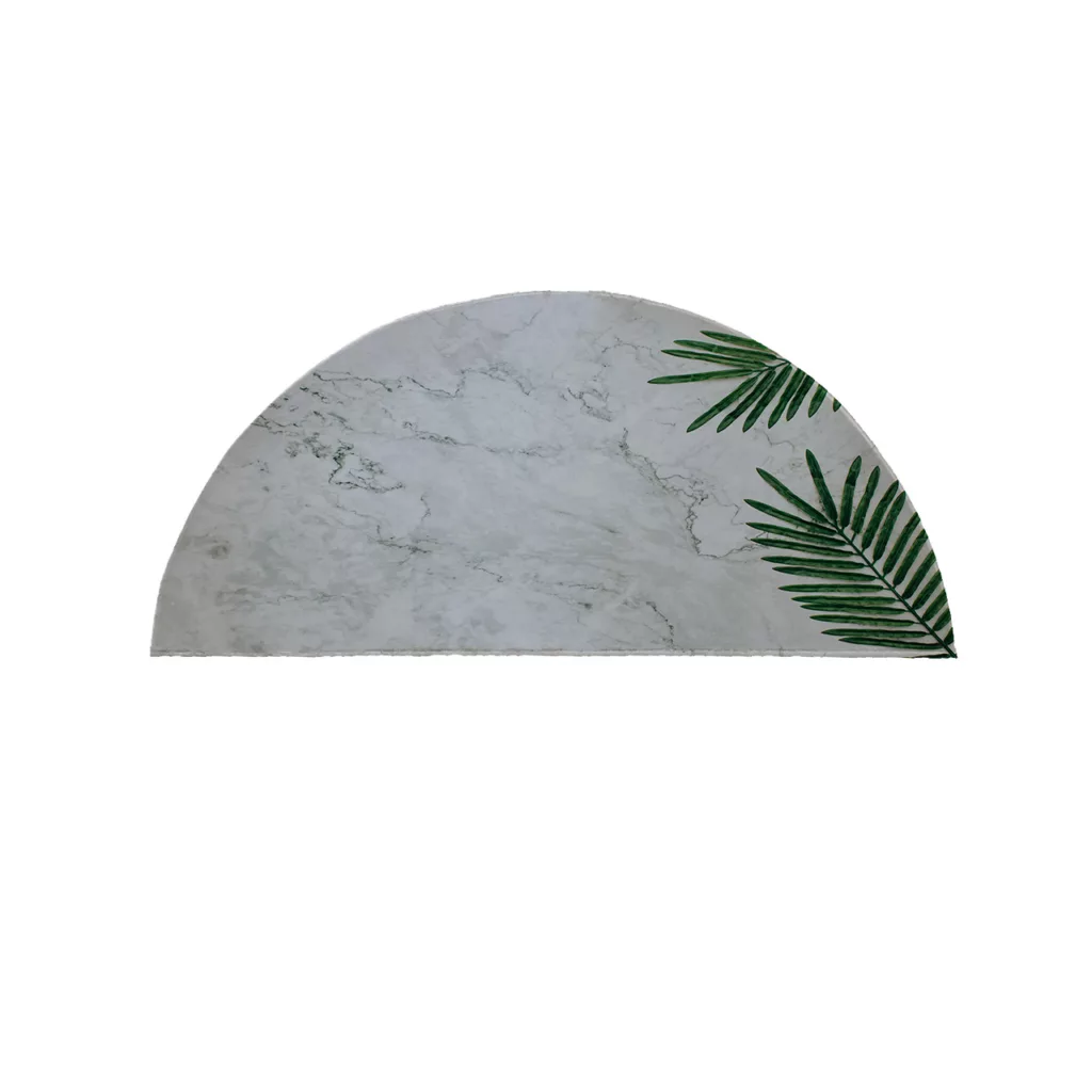 پادری مدل نیم دایره طرح برگ کد 8467 سایز 90×45 سانتی متر