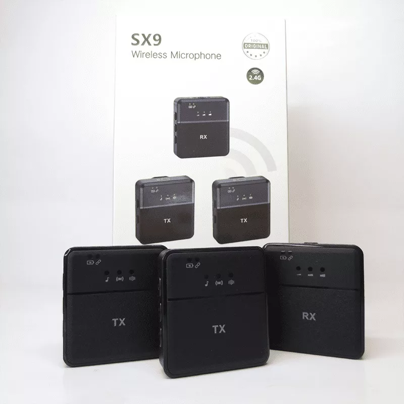ست میکروفون بی سیم مدل sx9 با درگاه لایتنینگ