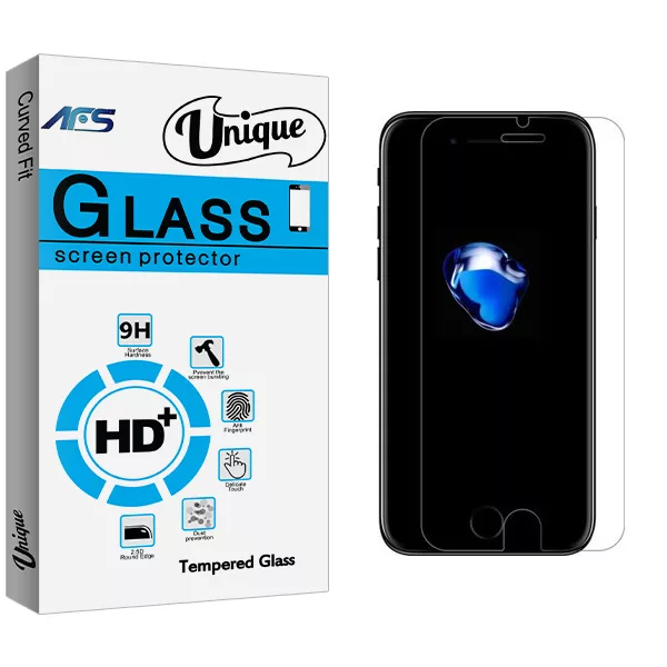 محافظ صفحه نمایش شیشه ای ای اف اس مدل Unique Glass مناسب برای گوشی موبایل اپلiphone  7 / 8